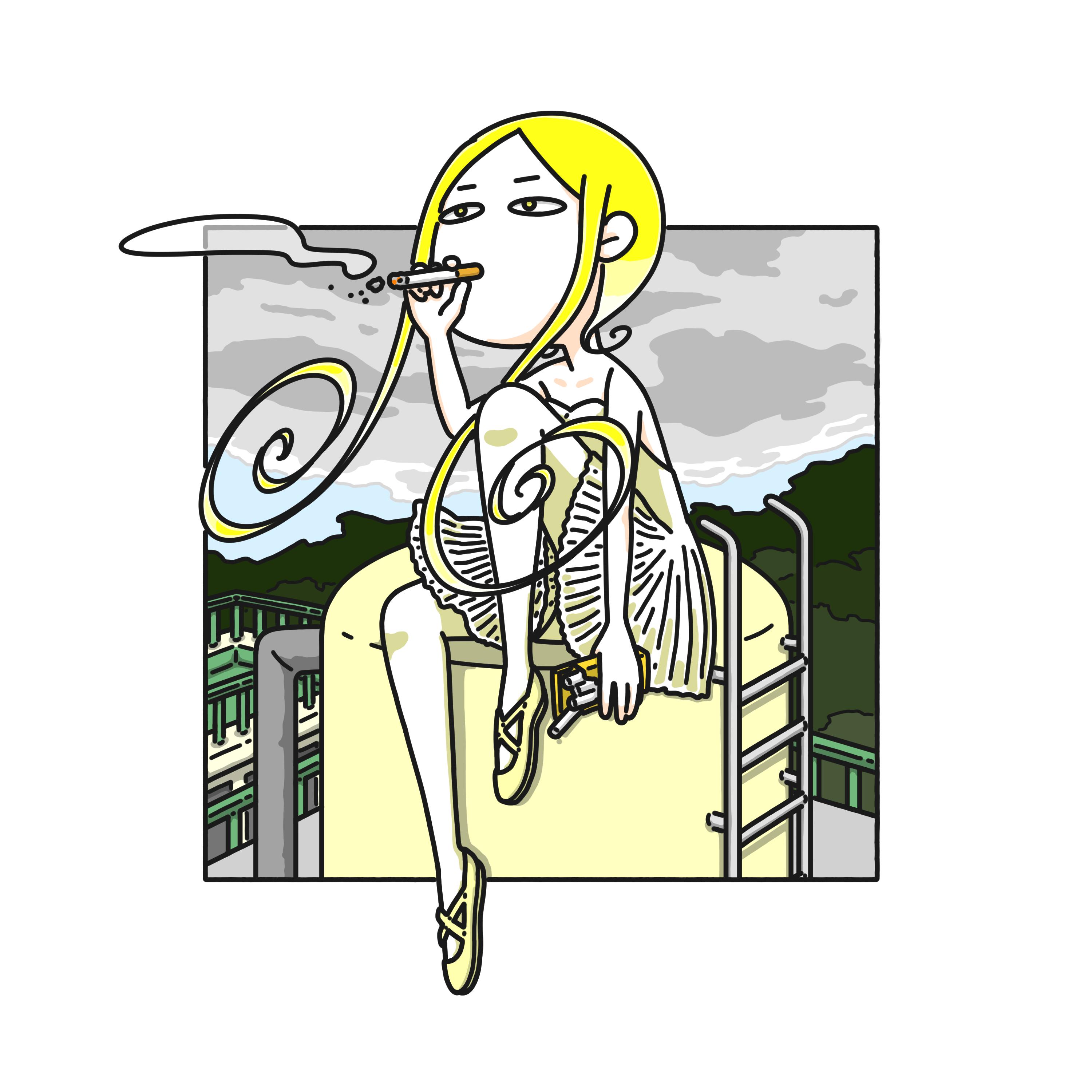 昼の屋上とフシギな女の子