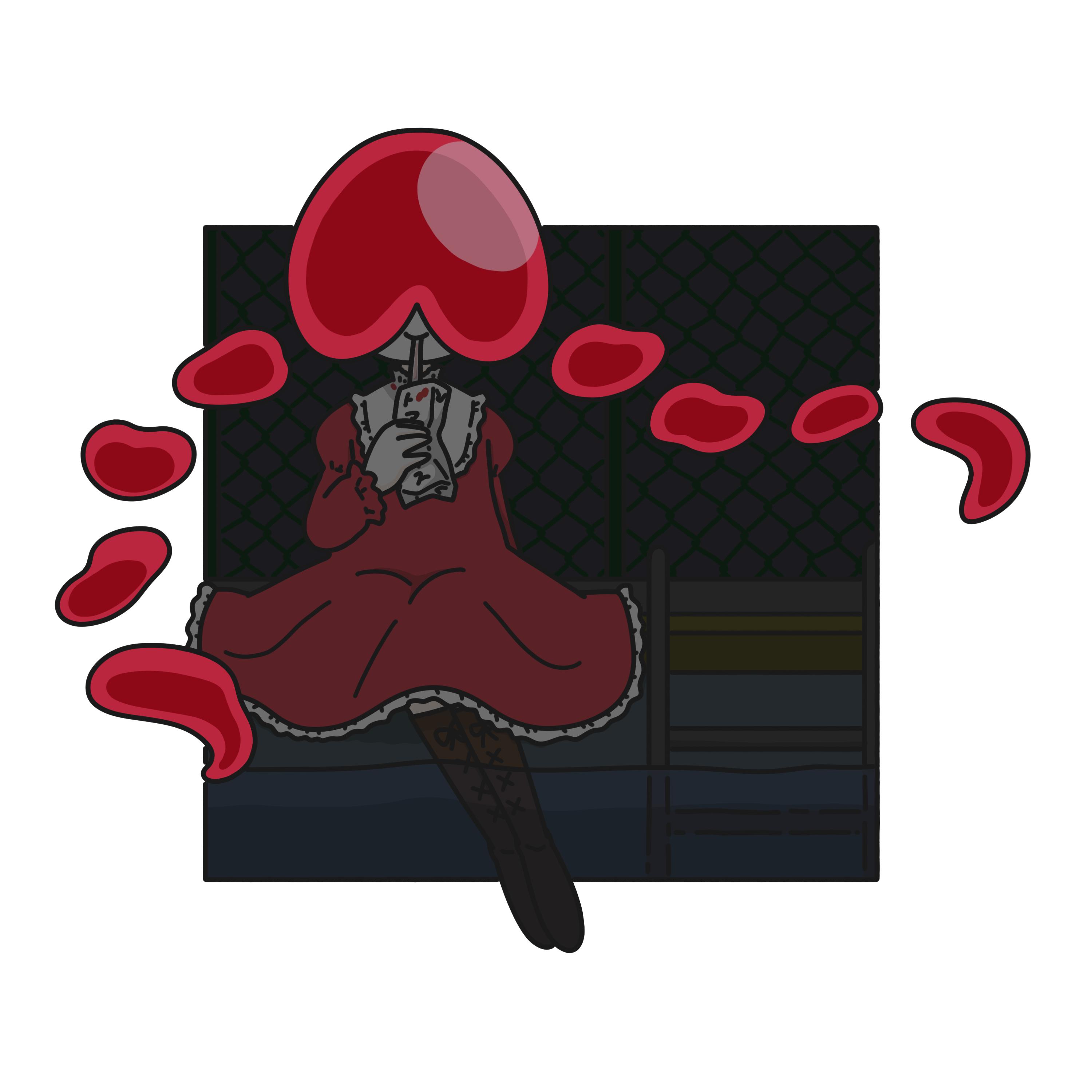 夜のプールとフシギな女の子