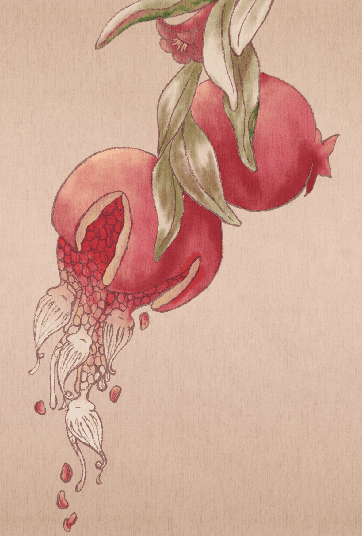 柘榴が口あけたたはけた恋だ 尾崎放哉