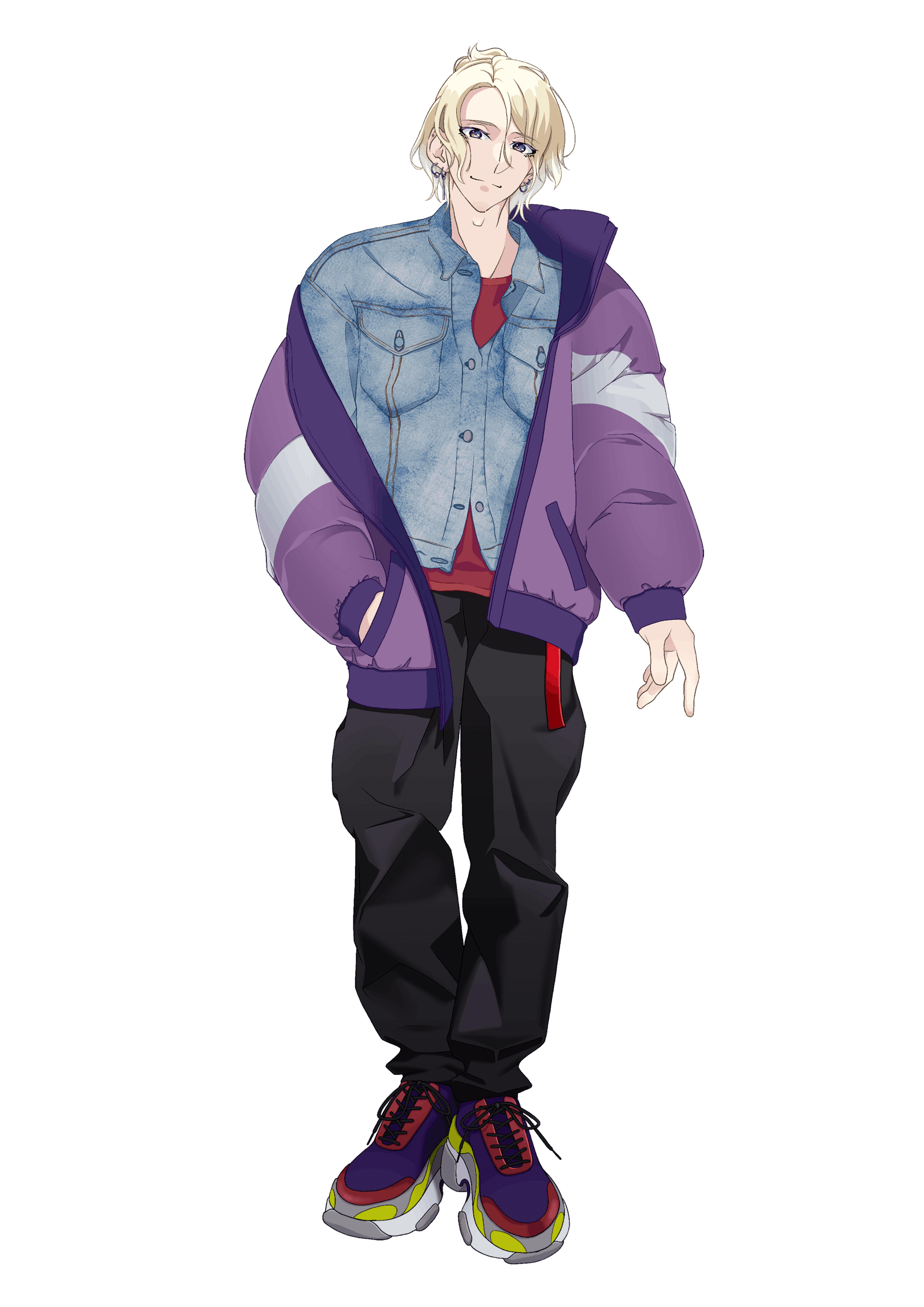 金髪のお兄さんの立ち絵と表情差分